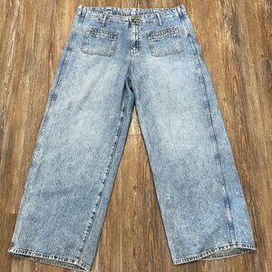 Old Navy Baggy Jeans - Women Size 14 (35x29) - Wide Leg, High Rise Waist